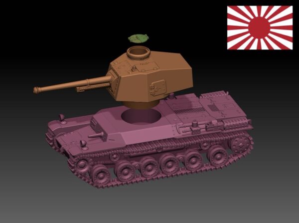 HINODE 1/144レジンキット　未塗装 WW2 日本陸軍 三式中戦車 チヌ　A - 画像 (5)